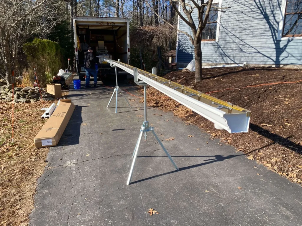 Cut and drop gutters for contractors